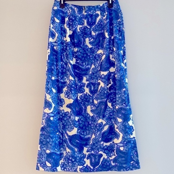 Gorgeous 2 piece dress blue ivory with sequins from a boutique in Saint Thomas M - Picture 14 of 15